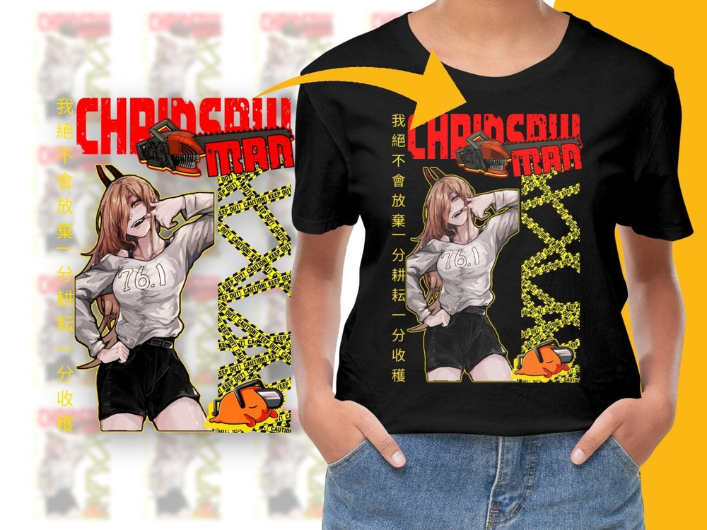 Chainsaw Man Character Graphic Long Sleeve PNG File - Teepew