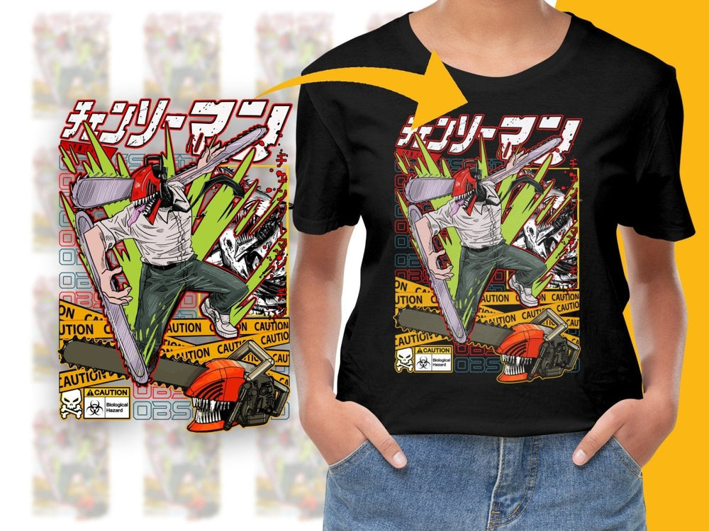 Chainsaw Man Dynamic Battle Graphic PNG File - Teepew