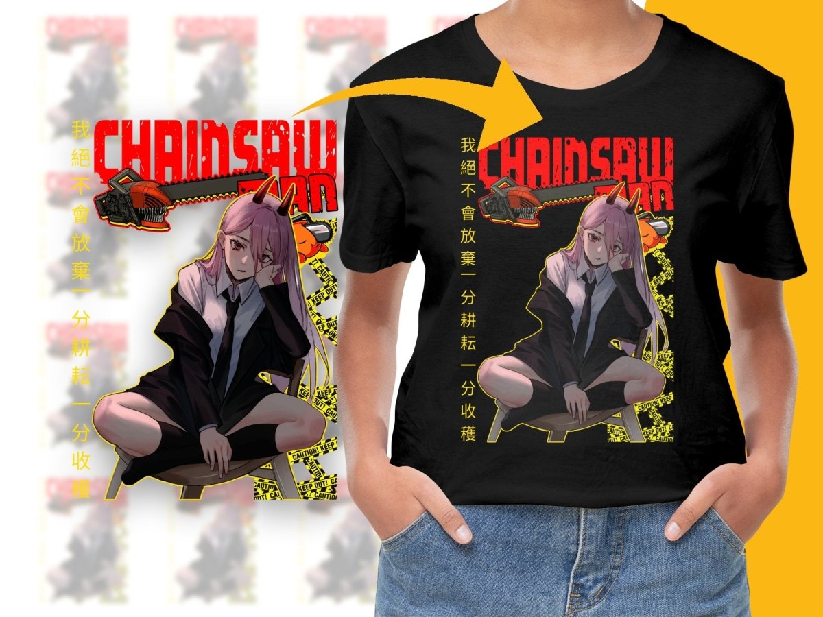 Chainsaw Man Power Graphic Design PNG File - Teepew