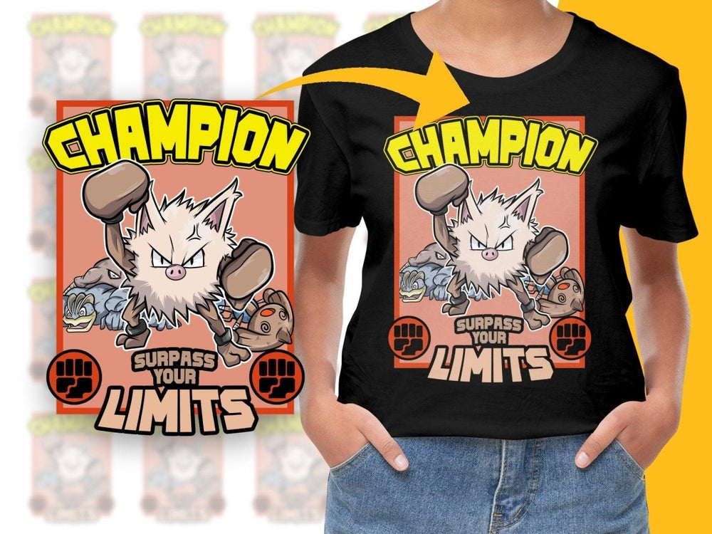 Champion Surpass Your Limits Primeape PNG File - Teepew