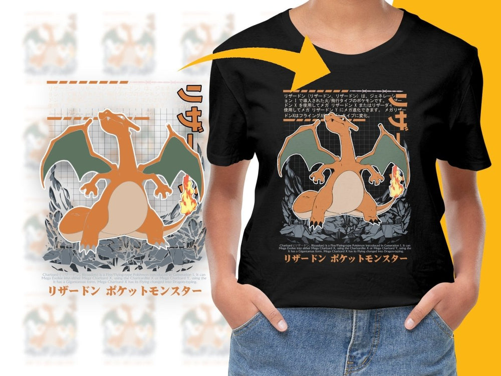 Charizard Fire Flying Pokemon Dragon Design PNG File - Teepew