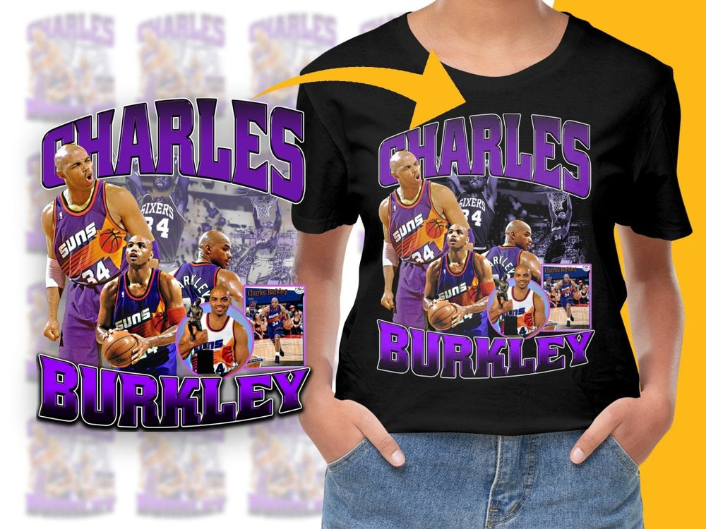 Charles Barkley Phoenix Suns Basketball Legend Bootleg PNG File - Teepew