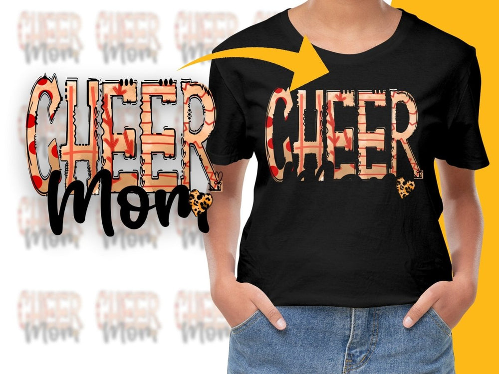Cheer Mom Graphic Tee Fun Bold Stylish PNG File - Teepew