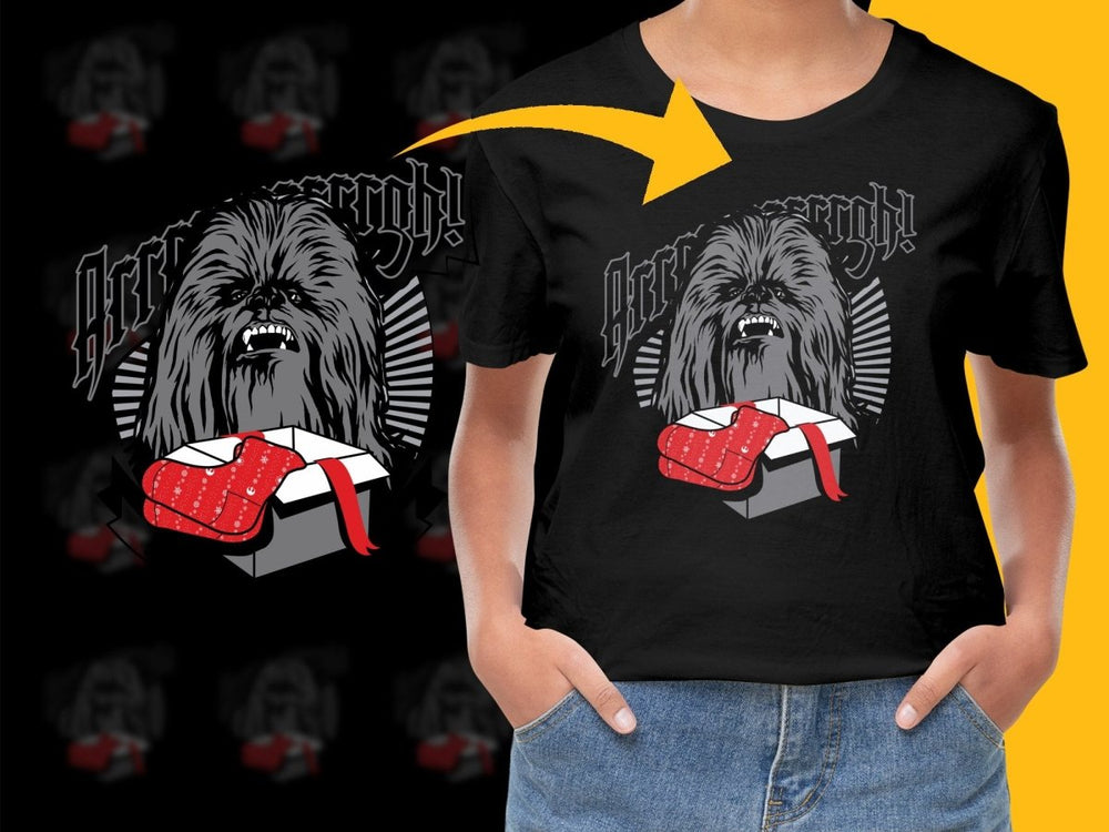 Chewbacca Argh Socks Again PNG File for Holiday Fun - Teepew