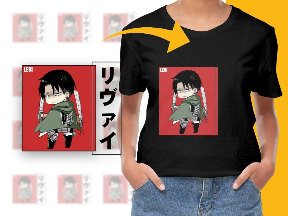Chibi Anime Art Levi Attack on Titan Illustration Digital - Teepew