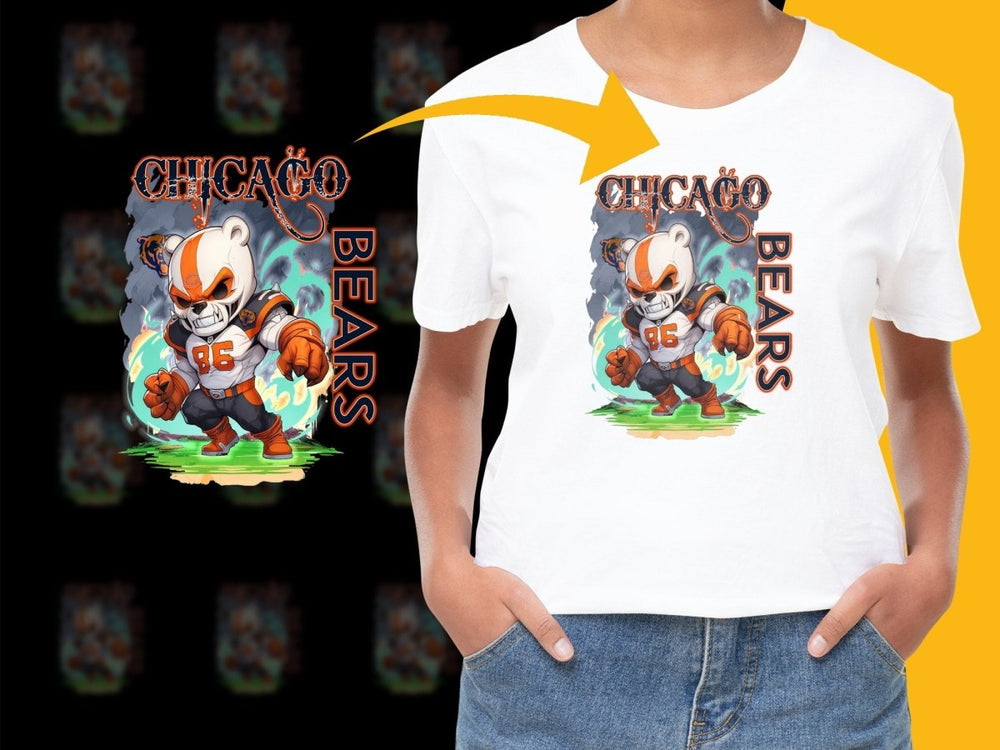 Chicago Bears Cartoon Style Graphic Fan PNG File - Teepew