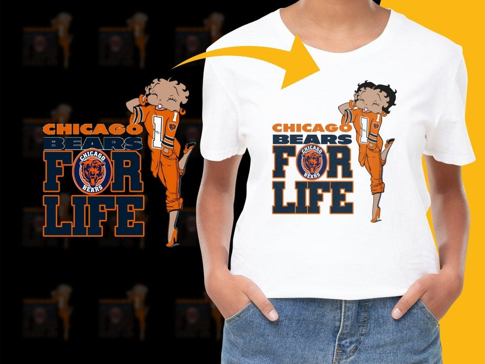 Chicago Bears For Life Cartoon Graphic PNG File - Teepew