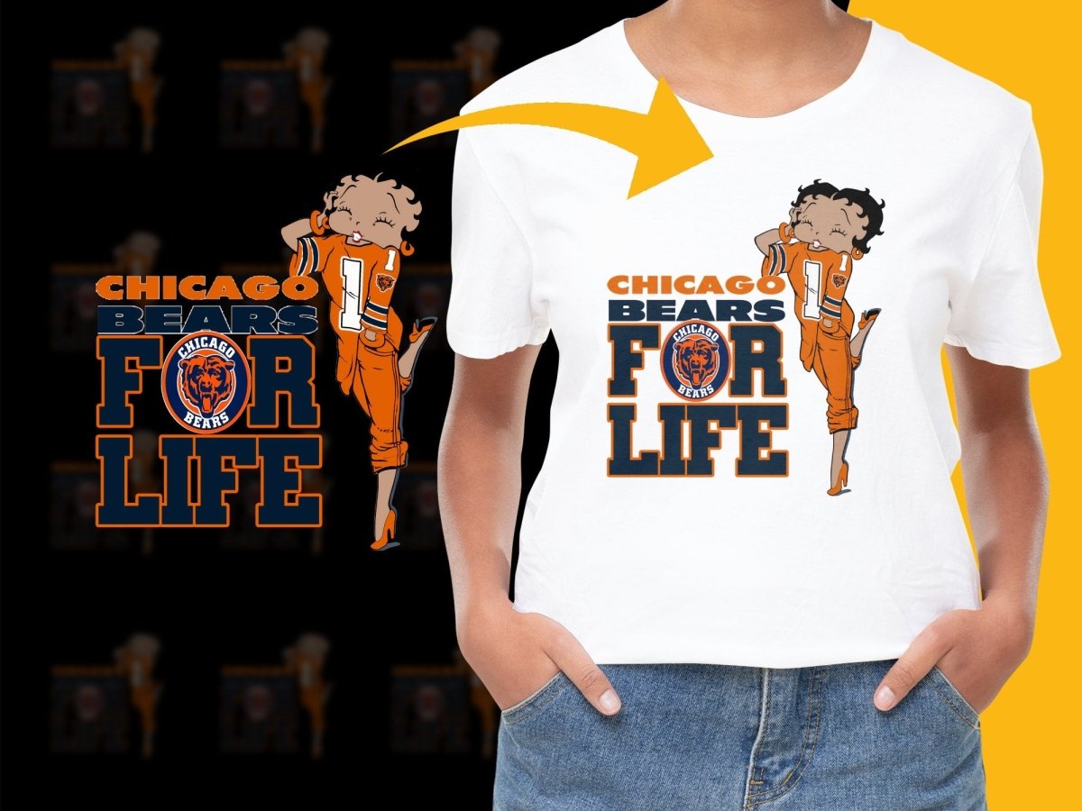 Chicago Bears For Life Cartoon Graphic PNG File - Teepew