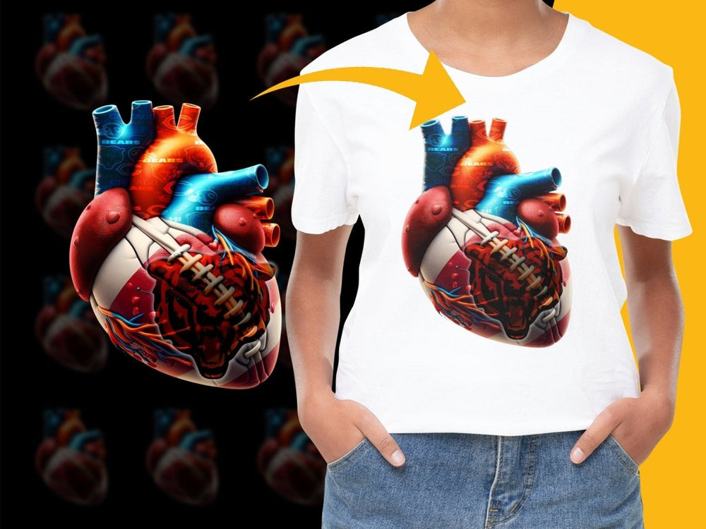 Chicago Bears Heart and Football Design PNG File - Teepew