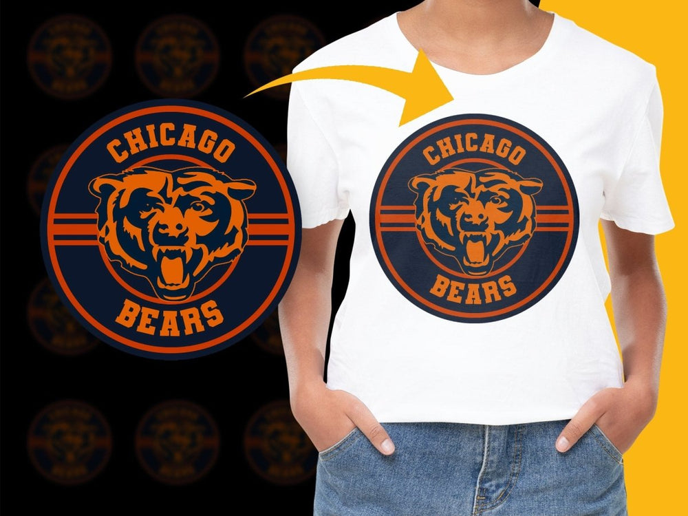 Chicago Bears NFL Team Logo Graphic Print PNG File - Teepew