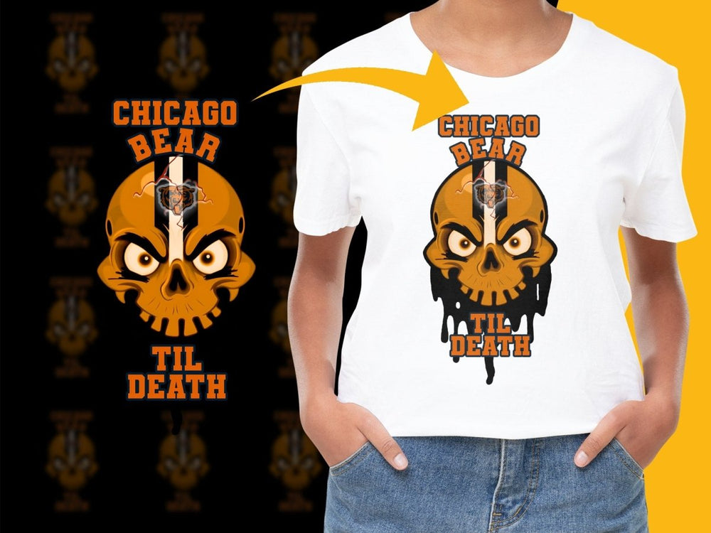 Chicago Bears Skull Art Bear Til Death PNG File - Teepew