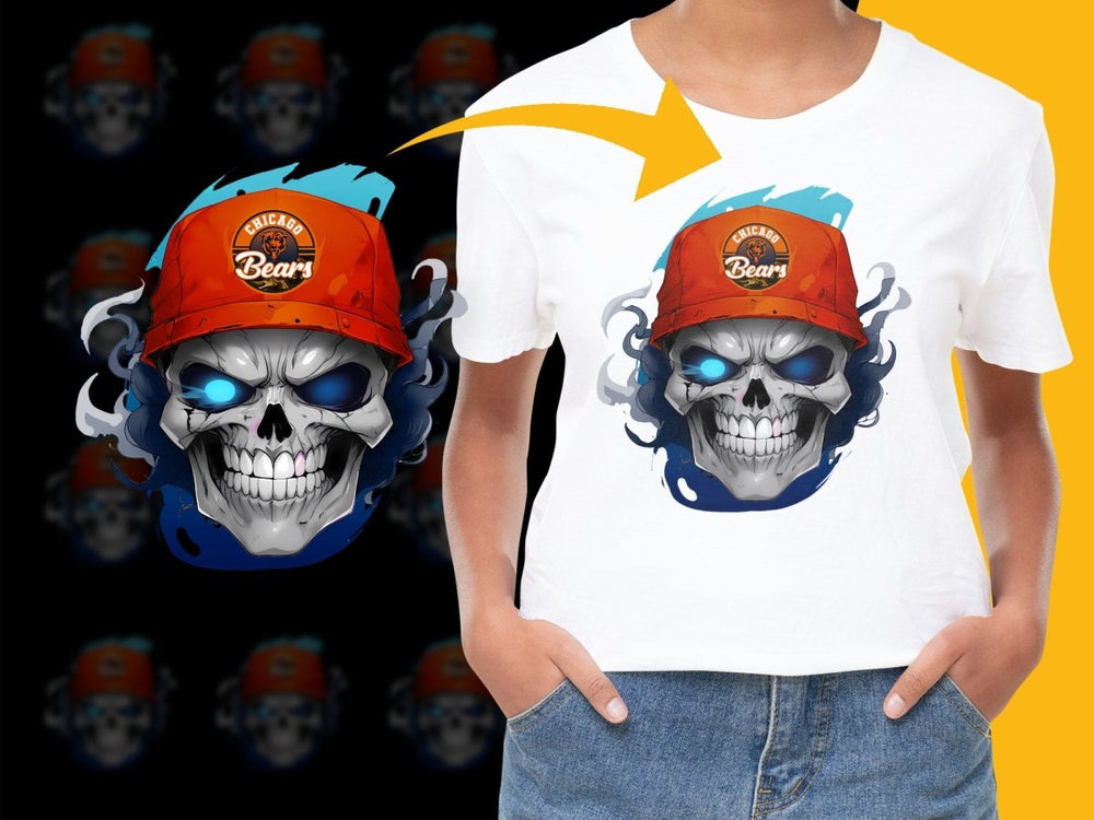 Chicago Bears Skull Graphic Design PNG File - Teepew