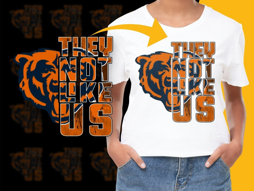 Chicago Bears They Not Like Us Graphic PNG File - Teepew