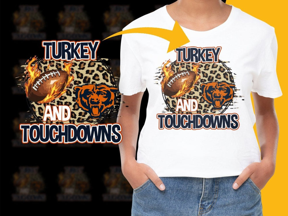 Chicago Bears Turkey Touchdowns Thanksgiving PNG File - Teepew