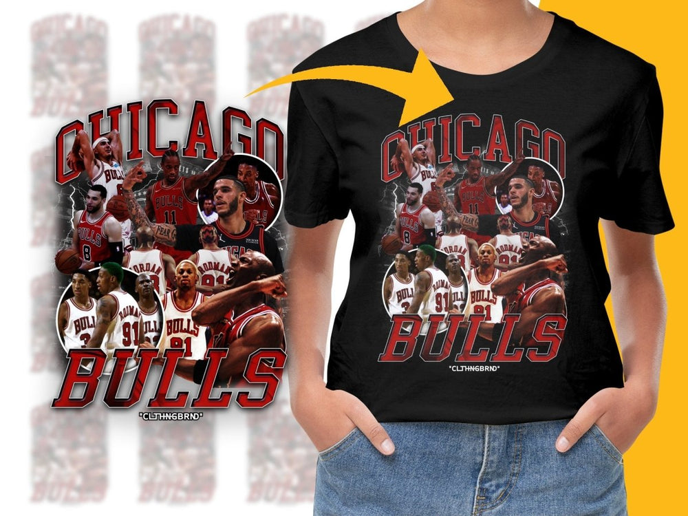 Chicago Bulls Basketball Team Bootleg Graphic PNG File - Teepew
