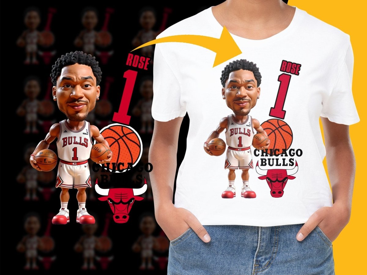 Chicago Bulls Rose 1 Basketball PNG File - Teepew