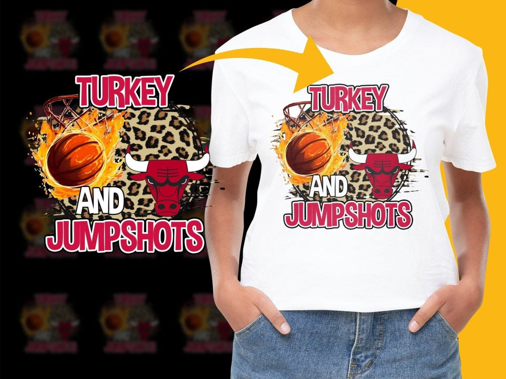 Chicago Bulls Turkey and Jump Shots Thanksgiving PNG File - Teepew