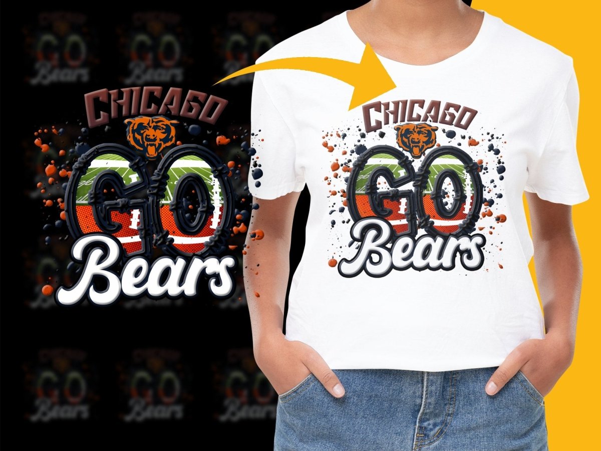 Chicago Go Bears NFL Football Theme PNG File - Teepew