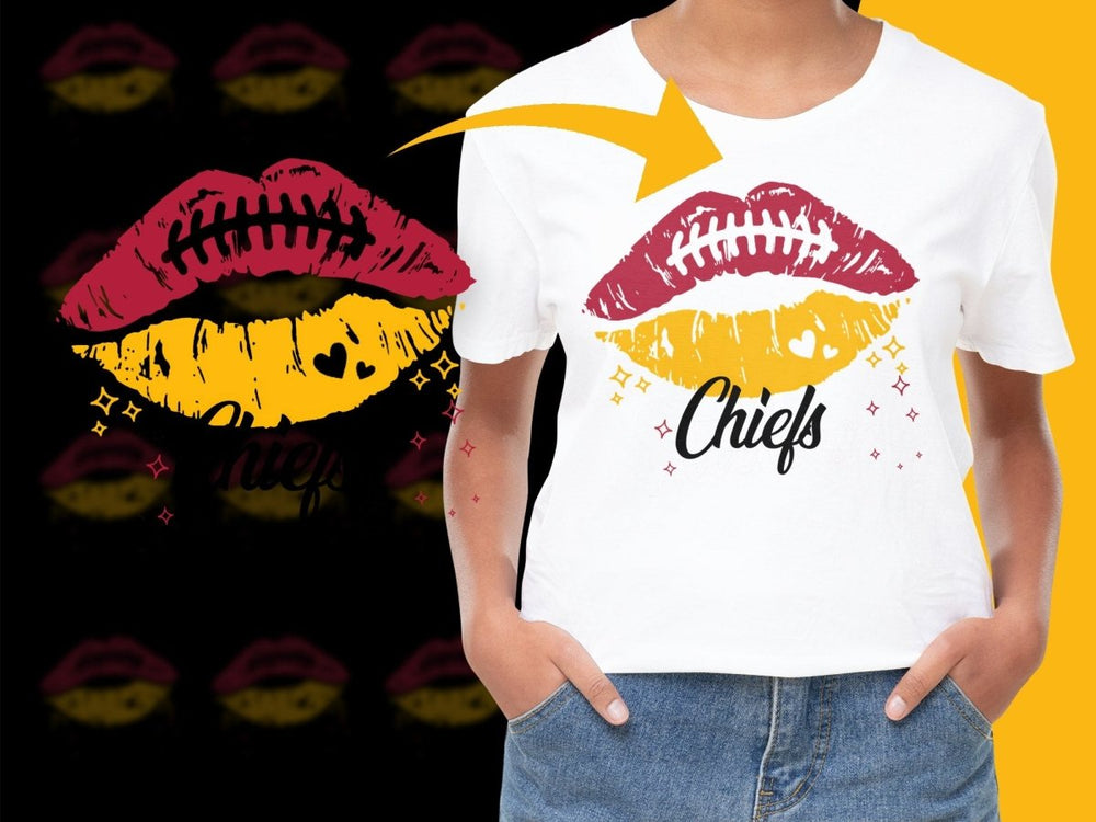 Chiefs Football Team Lip Art Design PNG File - Teepew