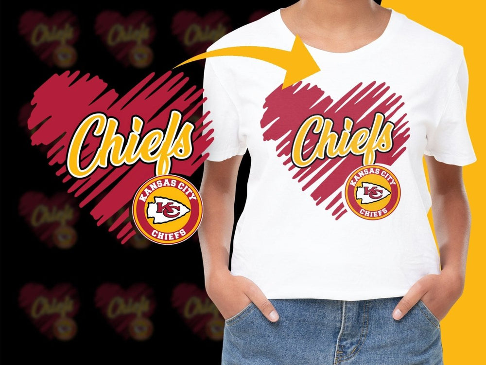 Chief's Heartbeat Design Kansas City Chiefs PNG File - Teepew