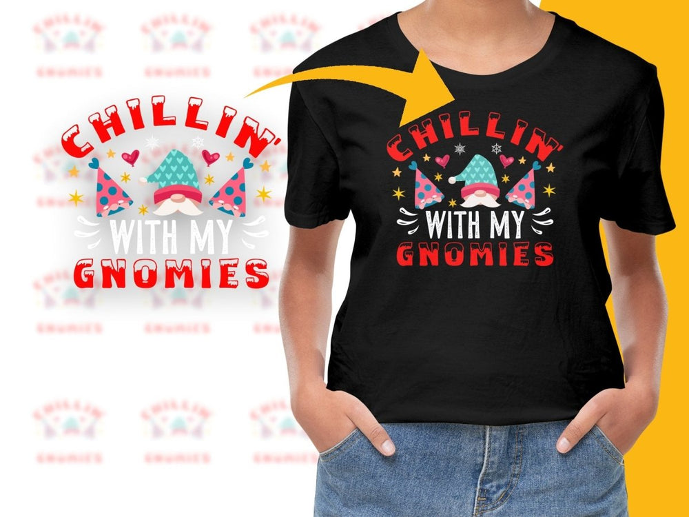 Chillin' With Gnomies Christmas Theme Fun PNG File - Teepew
