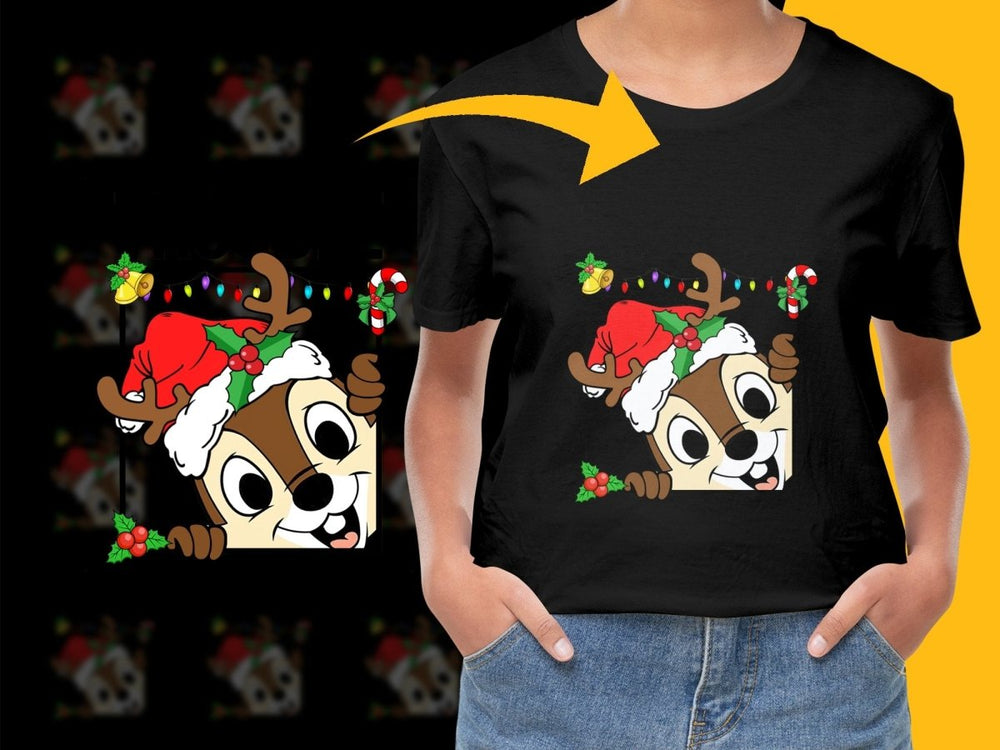 Chip 'Trouble' Christmas Lights Reindeer PNG File - Teepew