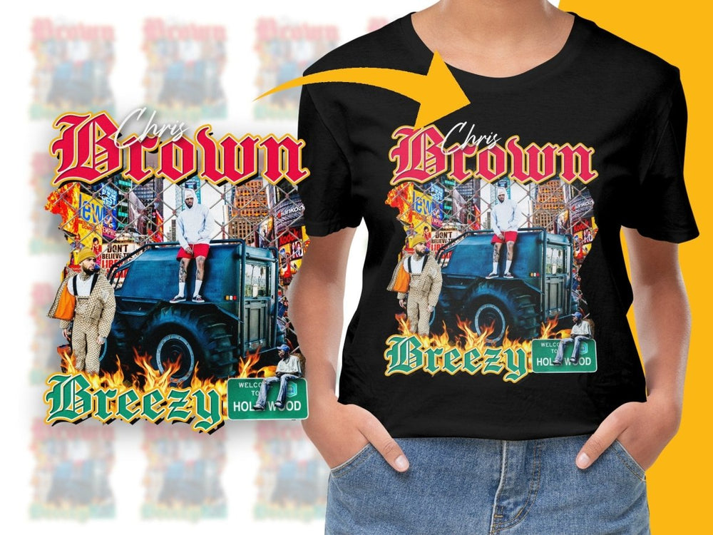 Chris Brown Breezy Urban Streetwear PNG File - Teepew