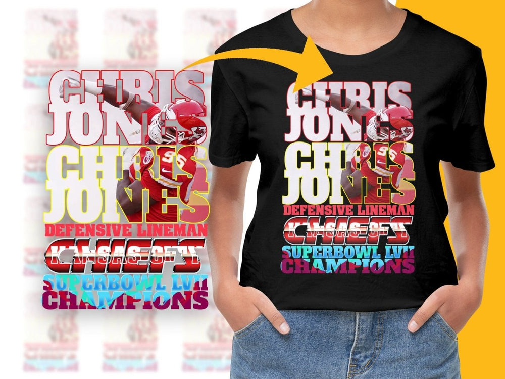 Chris Jones Defensive Lineman Kansas City Champions PNG File - Teepew