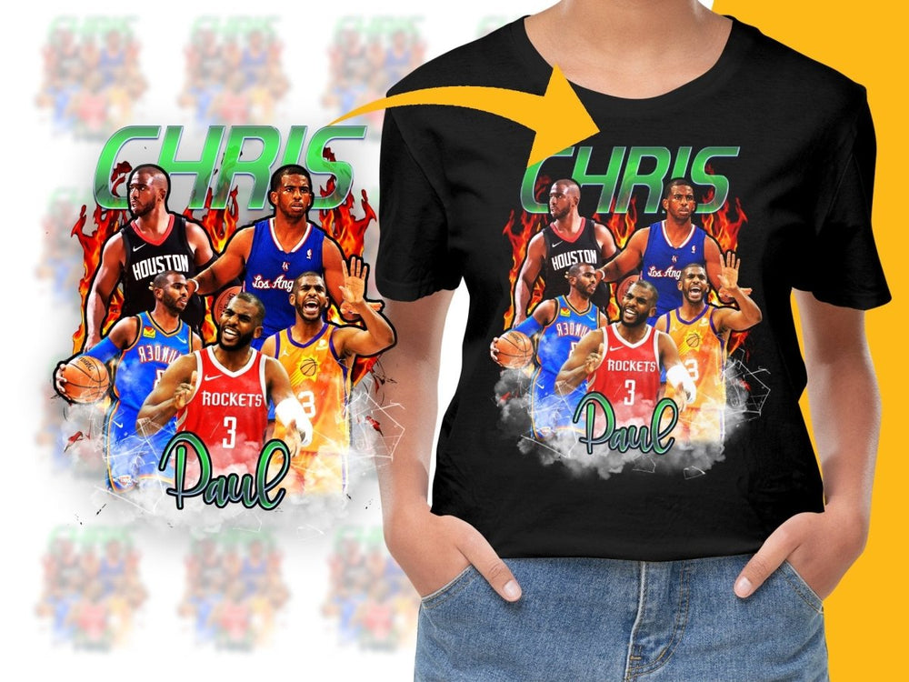 Chris Paul Iconic Moments Basketball Bootleg PNG File - Teepew
