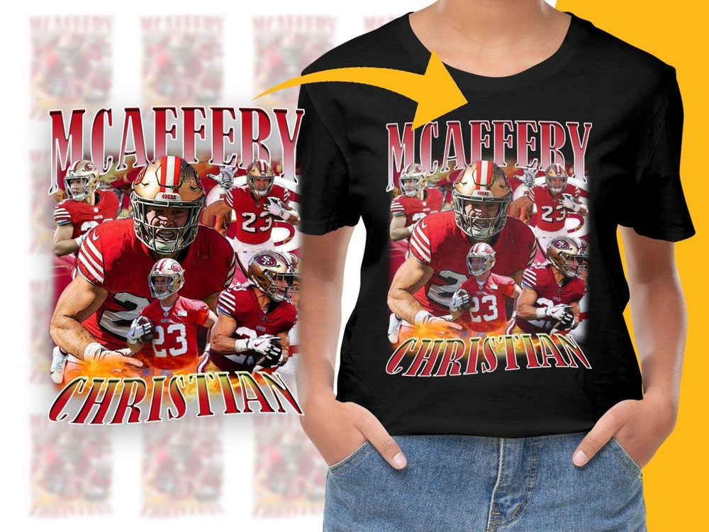 Christian McCaffrey 49ers Graphic Design PNG File - Teepew