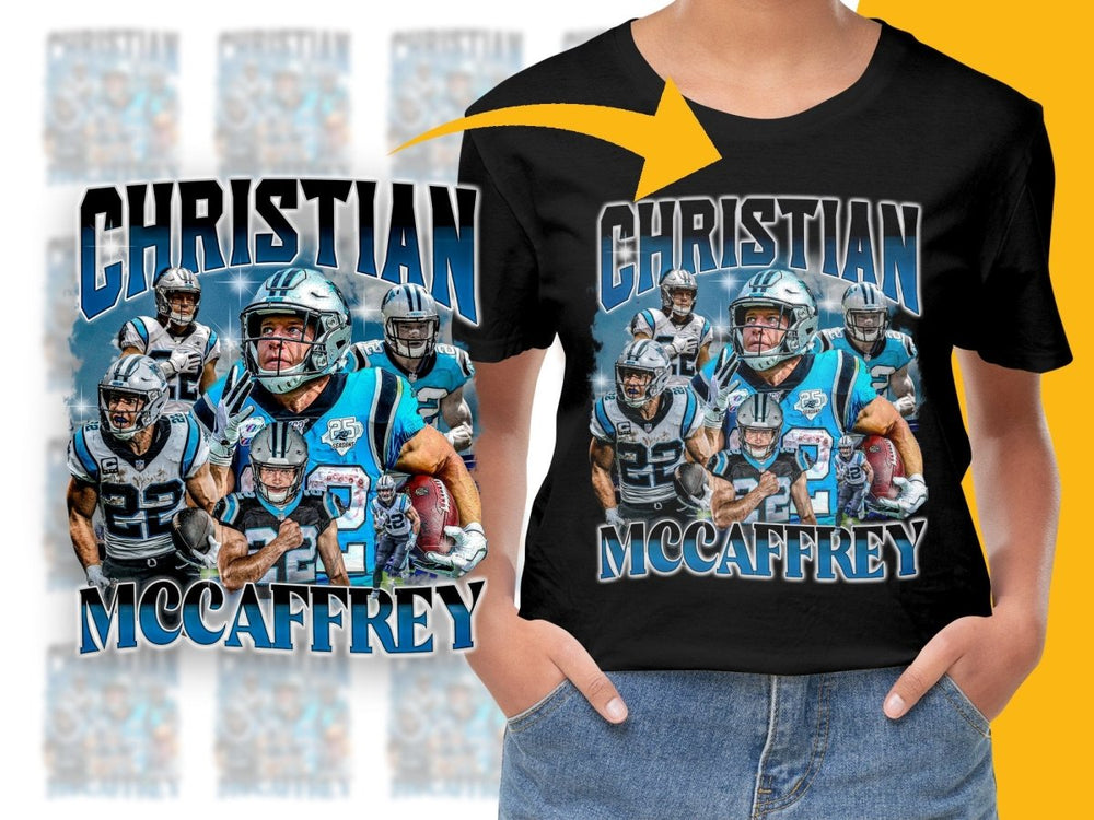 Christian McCaffrey NFL Football Bootleg Style PNG File - Teepew