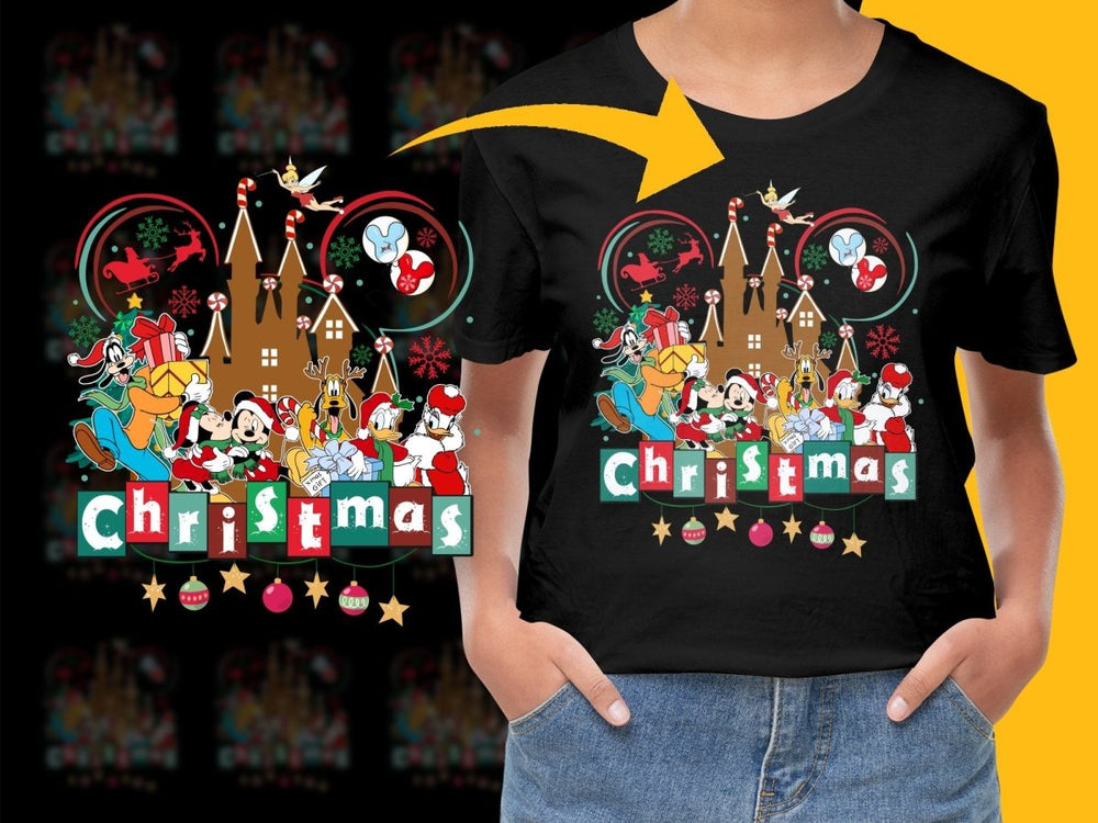 Christmas Castle Mickey and Friends PNG File - Teepew