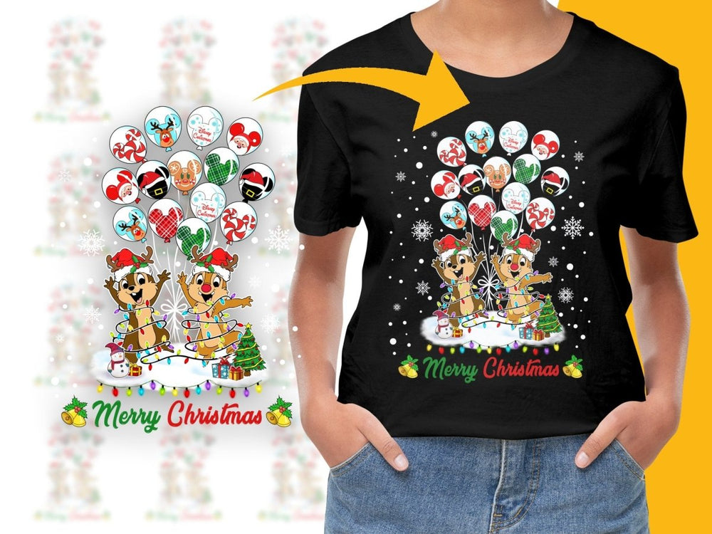 Christmas Chipmunks with Festive Balloon Design PNG File - Teepew