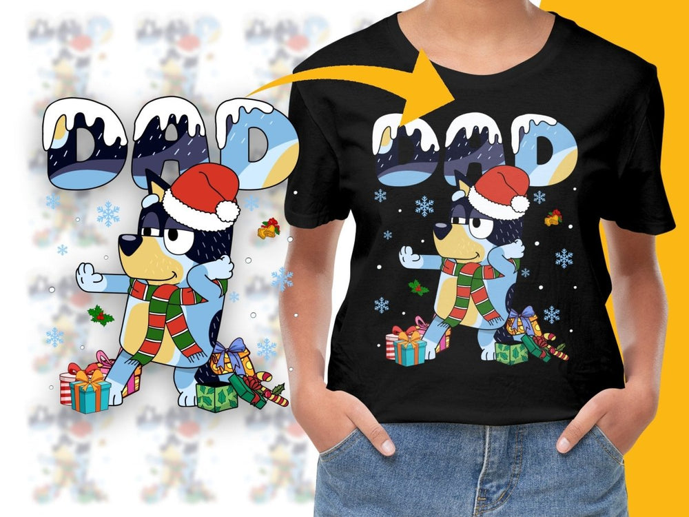 Christmas Dad Character Design Holiday T-Shirt for Kids PNG File - Teepew
