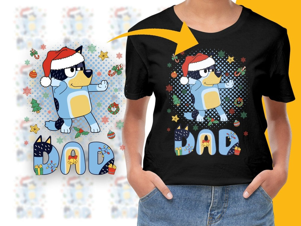 Christmas Dad PNG File with Animated Character Design - Teepew