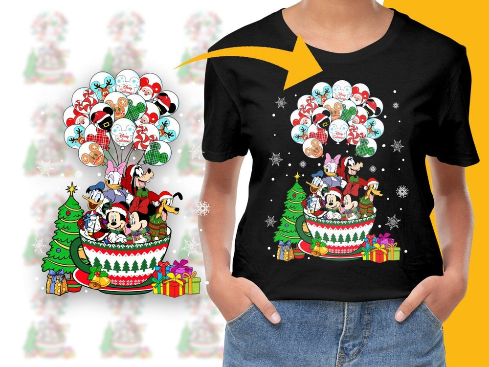 Christmas Disney Character Balloons PNG File - Teepew
