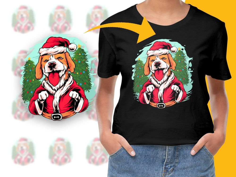 Christmas Dog Santa Paws Holiday Design PNG File - Teepew