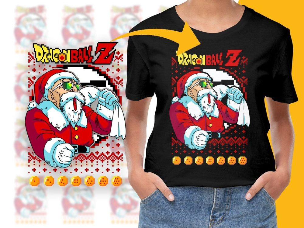 Christmas Dragon Ball Z Master Roshi Santa PNG File - Teepew