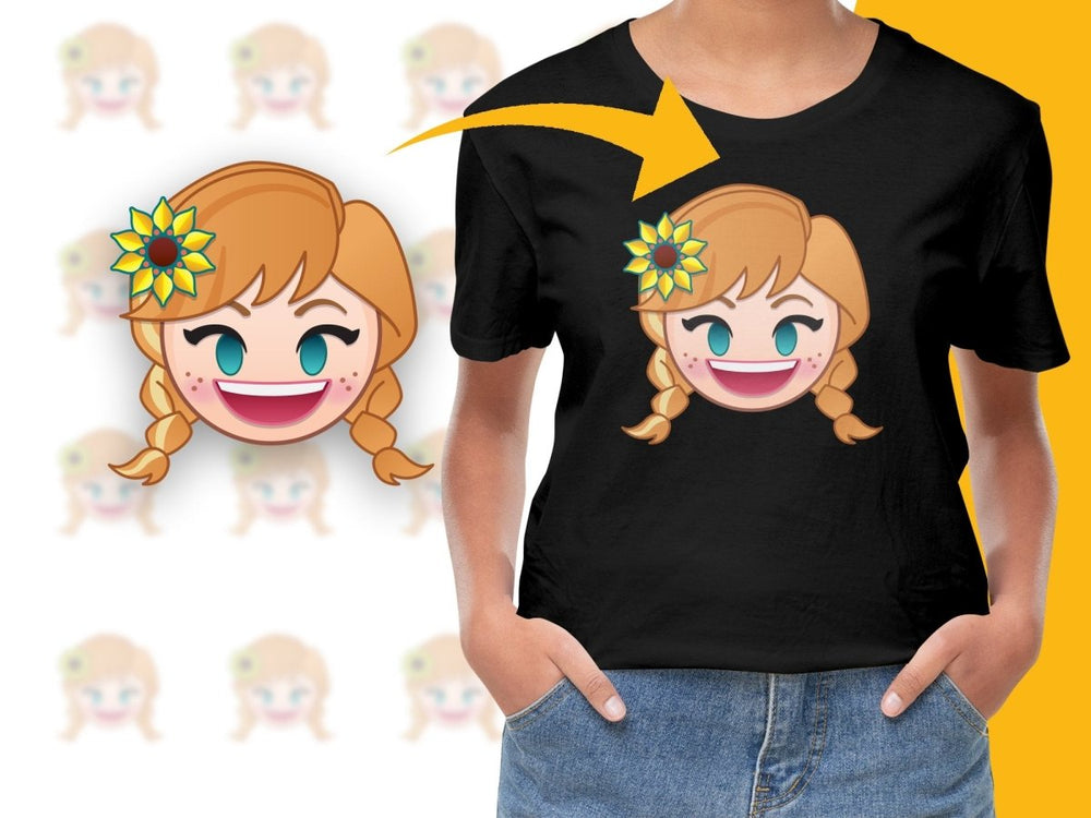 Christmas Frozen Anna Emoji Face Happy Expression PNG File - Teepew