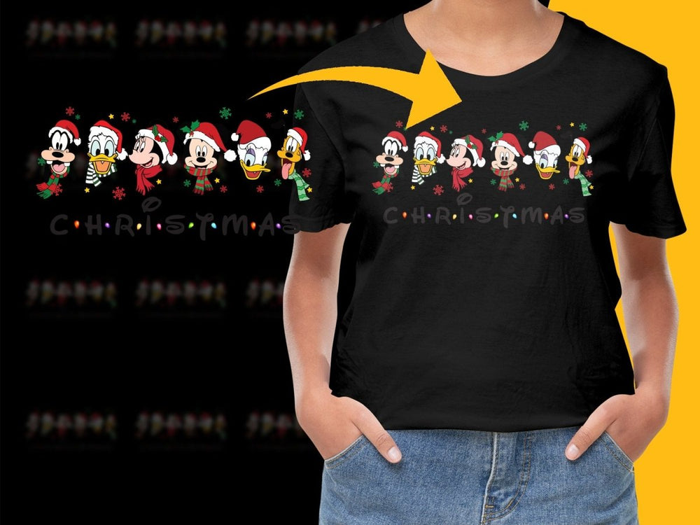 Christmas Goofy Donald Minnie Mickey Daisy Pluto PNG File - Teepew