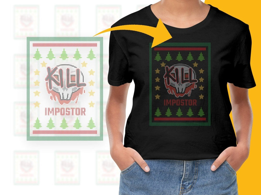 Christmas Impostor Kill Ugly Sweater Design PNG File - Teepew
