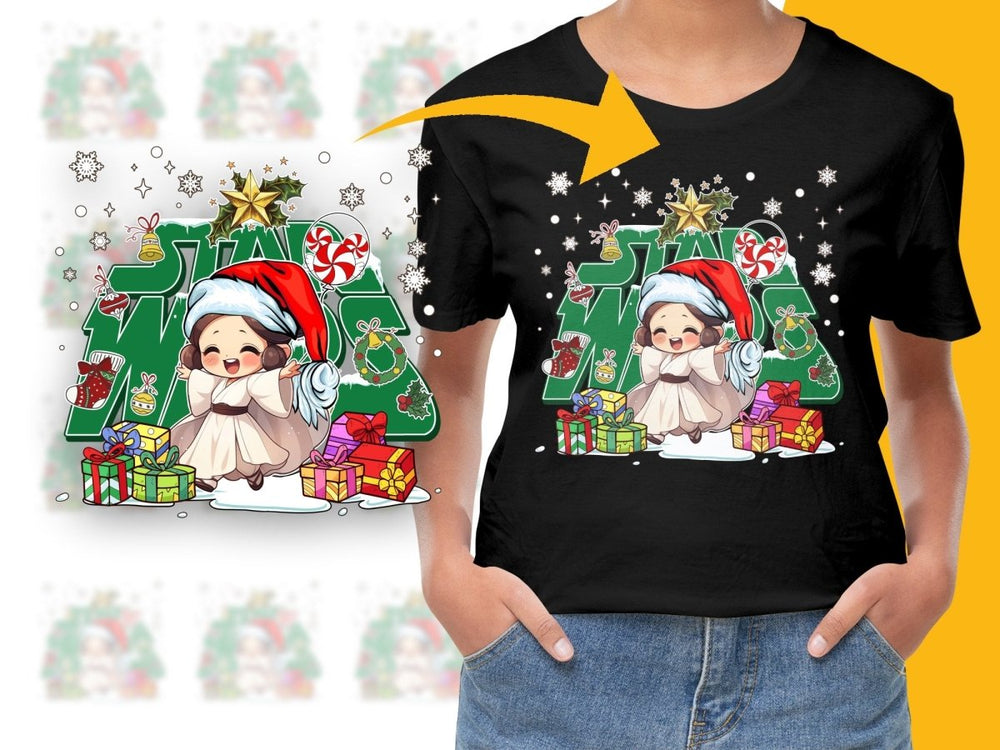 Christmas Leia and Gifts Star Wars Festive PNG File - Teepew