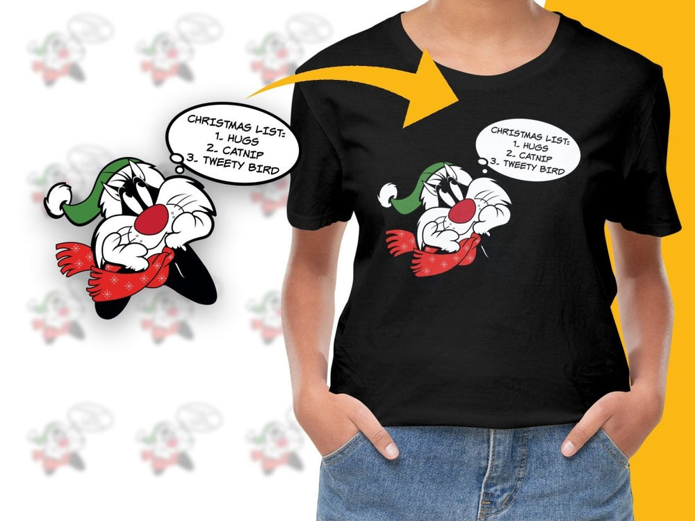 Christmas List Sylvester Cat Merry Christmas PNG File - Teepew
