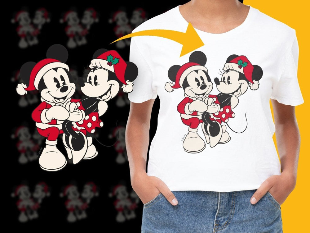 Christmas Mickey and Minnie Holiday Fun PNG File - Teepew