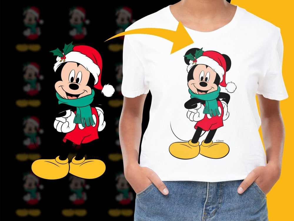 Christmas Mickey Mouse Red and Green PNG File - Teepew