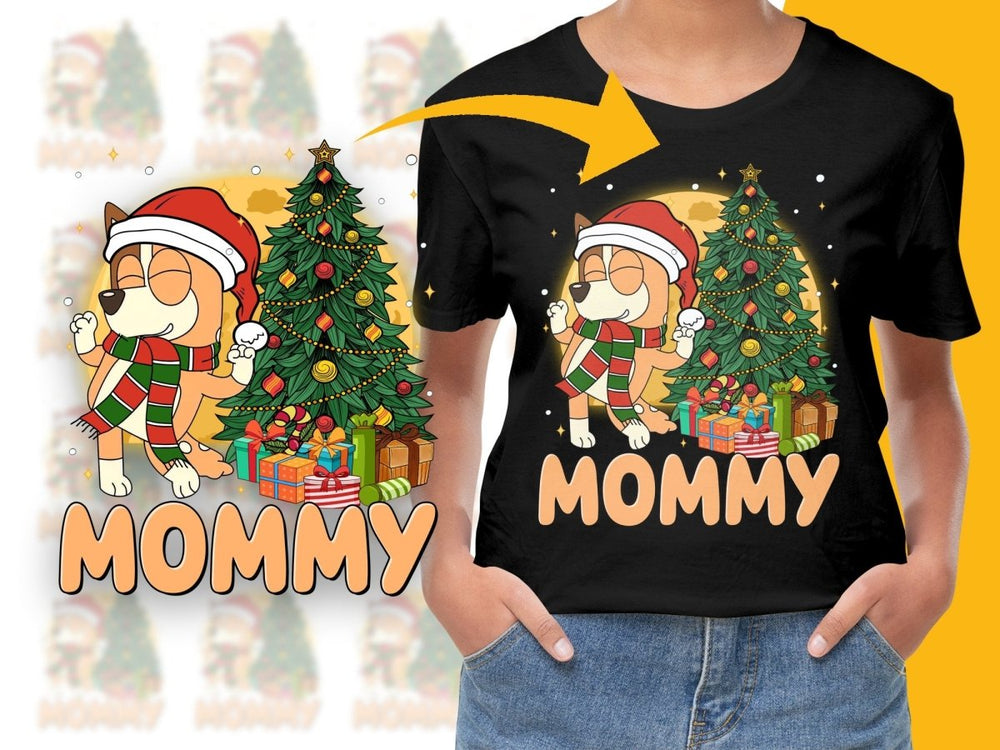 Christmas Mommy Dog with Presents PNG File - Teepew