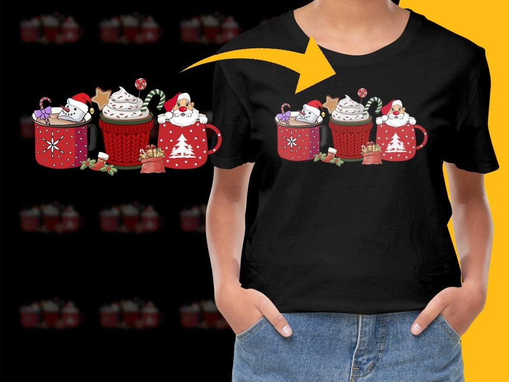Christmas Santa and Snowman Mugs Themed PNG File - Teepew
