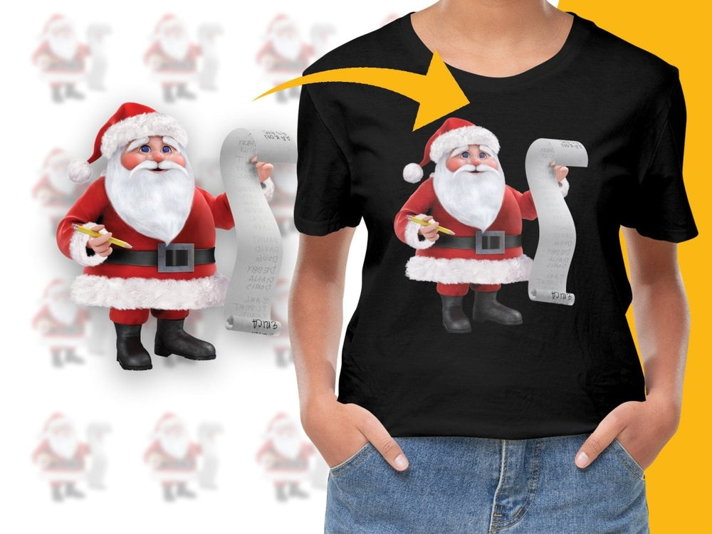 Christmas Santa Claus Holding His Naughty List PNG File - Teepew