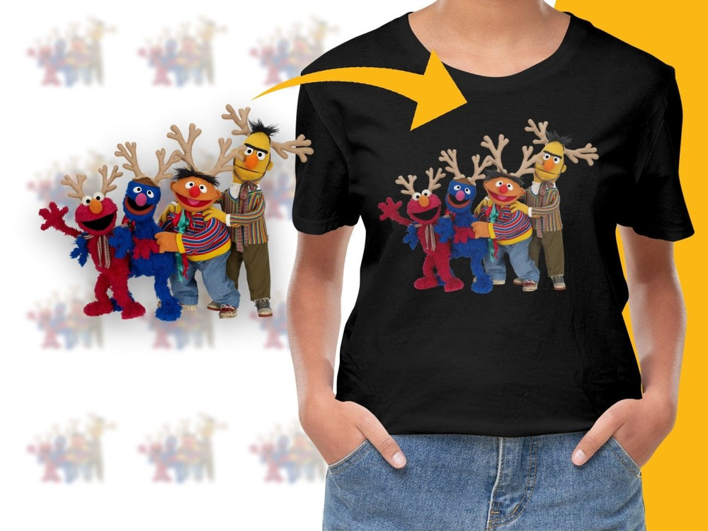 Christmas Sesame Street Characters Funny PNG File - Teepew