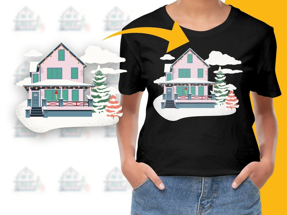 Christmas Story House with Leg Lamp PNG File - Teepew